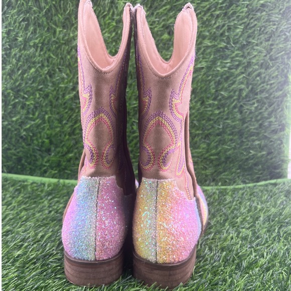 Girls Rainbow Glitter Western Boots Cottagecore Fairycore Cowboy Size 11 🌈✨ - Picture 8 of 8